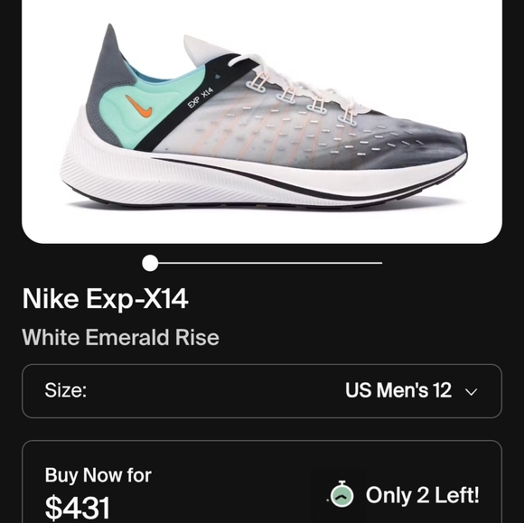 Nike Shoes - Nike Exp-x14 Unisex White Emerald Rise